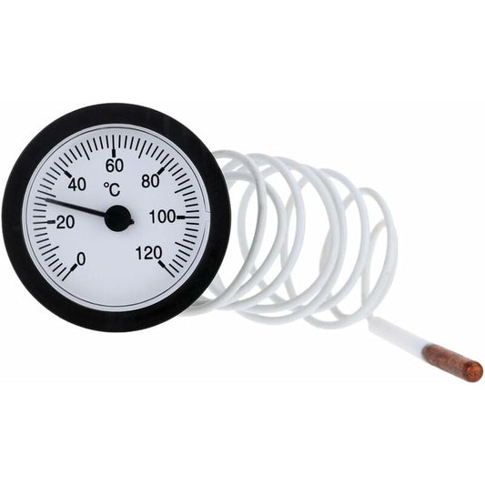 Dial Thermometer Capillary Temperature Gauge with 1m Sensor 0-120 degrees C for Measuring Liquid Water V1237-ZY-203-2381