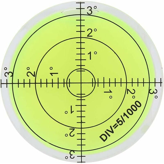 Round spirit level, 60mm diameter measuring tool, round vial with scale for balancing camera equipment V1237-ZY-203-2739