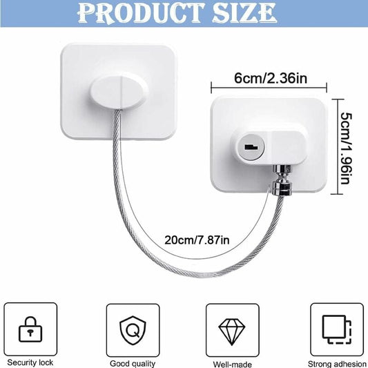 pcs Child Safety Window Locks, Refrigerator Locks for Children, Lock Refrigerator Door Cabinet Window with 8 V1237-ZY-203-3288