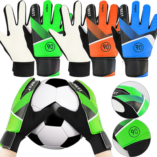 pair of children's football goalkeeper gloves, anti-collision, blue M Blue Blue M V1237-ZY-203-3628