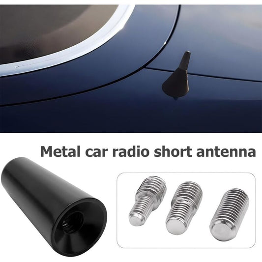Short Car Antenna, Universal Amplified Car Radio Short Antenna, 3cm Short Rod Roof Stereo Antenna for Car, V1237-ZY-203-3732