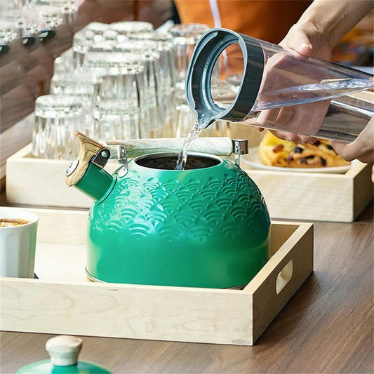 Kettle 2.5L Stainless Steel Whistling Kettle for Induction and Gas Stove Wood Stove V1237-ZY-203-3852