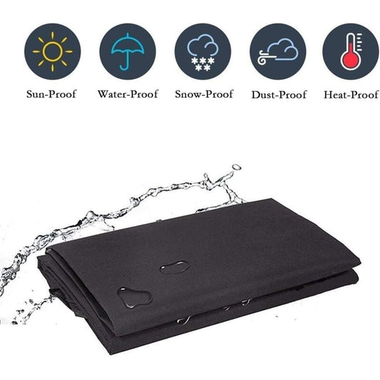 Grill Cover BBQ Protective Tarpaulin Anti-UV Anti-water Anti-moisture with Storage Bag Black (170 x 61 x V1237-ZY-203-3861