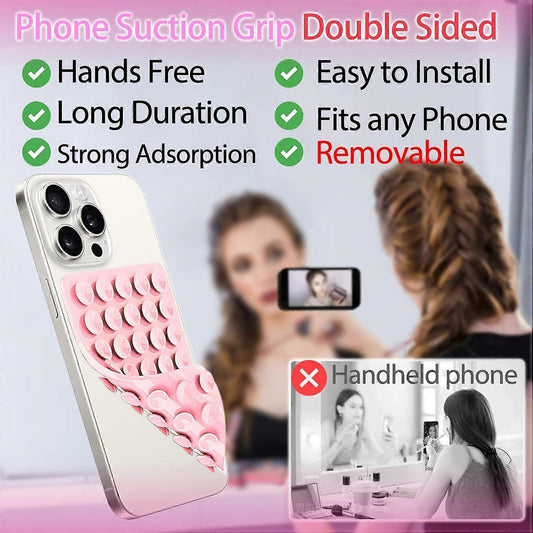 New Silicone Suction Cup Phone Case Mount Double Sided, Phone Accessory Handsfree Strong Grip Holder for V1237-ZY-203-4083