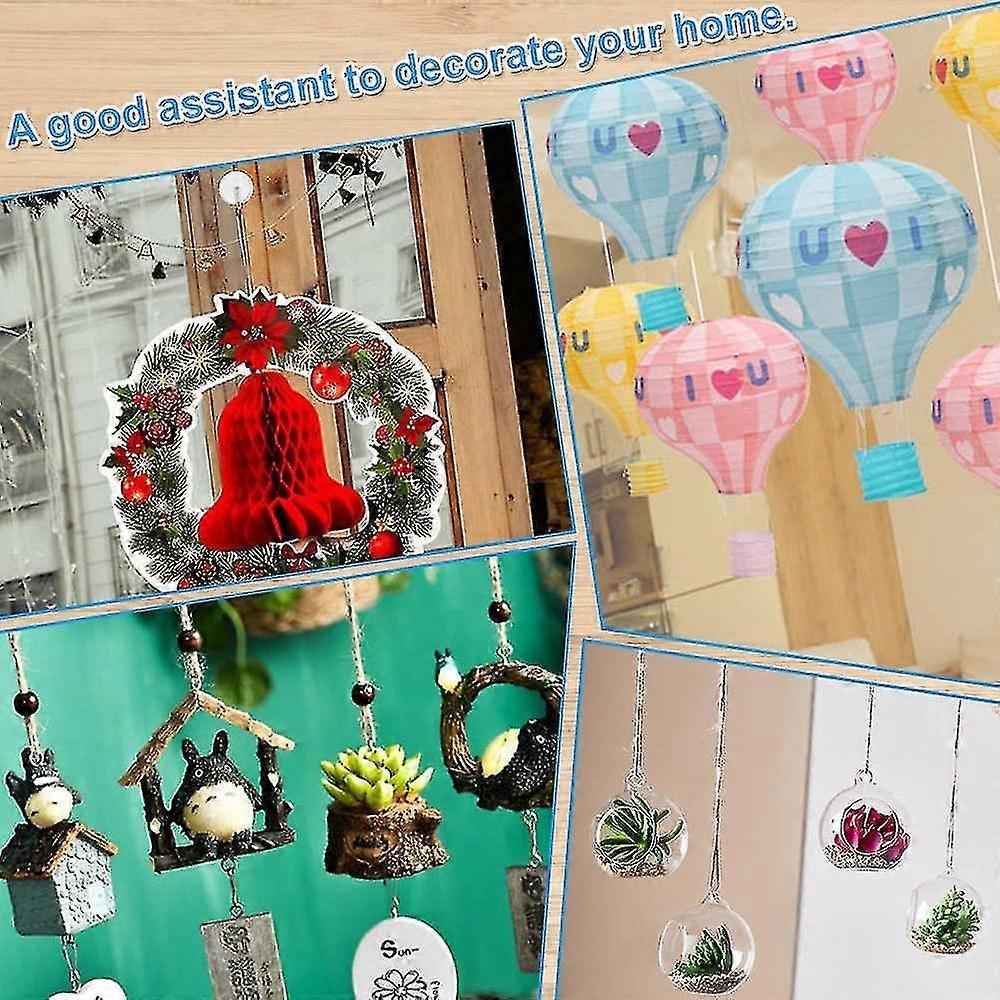 50 pcs Ceiling Hook Self-Adhesive Hook 20mm Plastic Hook Without Drilling Hook Ceiling Fixation Self-Adhesive V1237-ZY-203-4086
