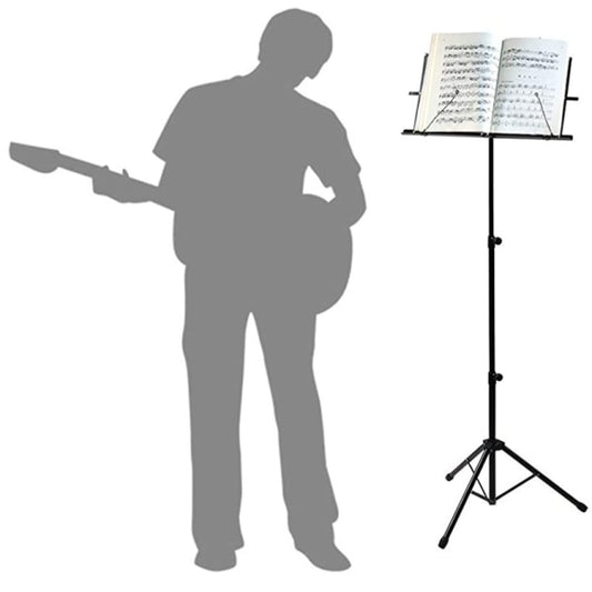 {CA}Adjustable Music Stand, Portable Foldable Metal Stand with Carrying Bag, Lightweight for Storage or V1237-ZY-203-4163