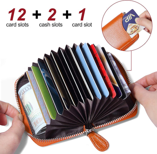 Credit Card Holder RFID Blocking Wallets Thin Mini Bag for Travel Card Case & Money Organizers Cash Envelope V1237-ZY-203-4199