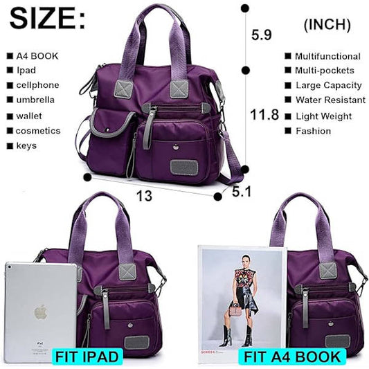 Tote Bag for Women, Spacious Handbag with Multiple Compartments and Zipper, Lightweight Shoulder Bag for V1237-ZY-203-4461
