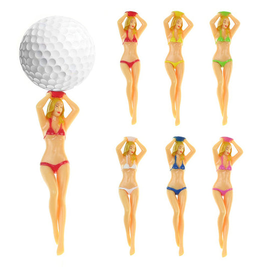 pcs Multicolor Sexy Bikini Women Golf T-shirts Gift New Design Plastic Golf Tee Shirts For Naked Girls - V1237-ZY-203-4505