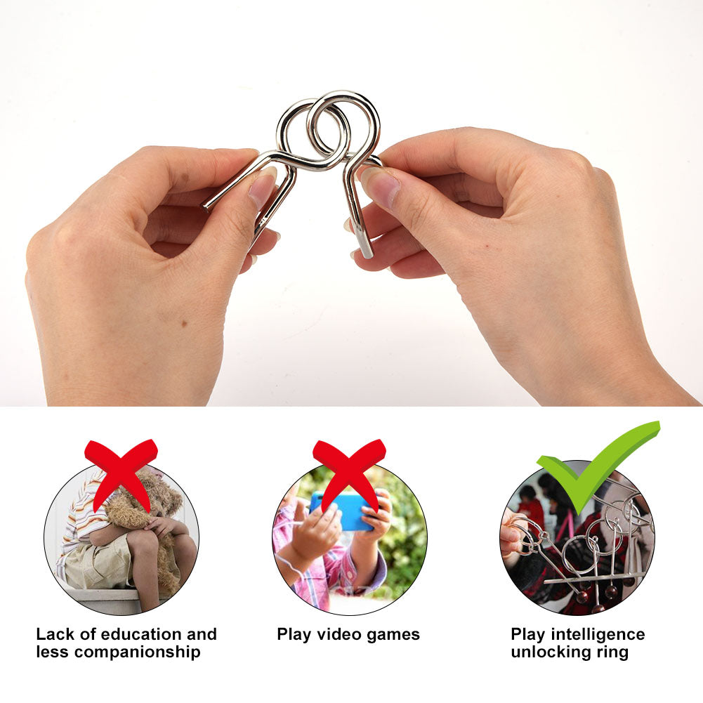 20-pack Metal Wire Puzzle Set IQ Puzzle Brain Training Toys Wire Puzzle V1237-ZY-203-4592