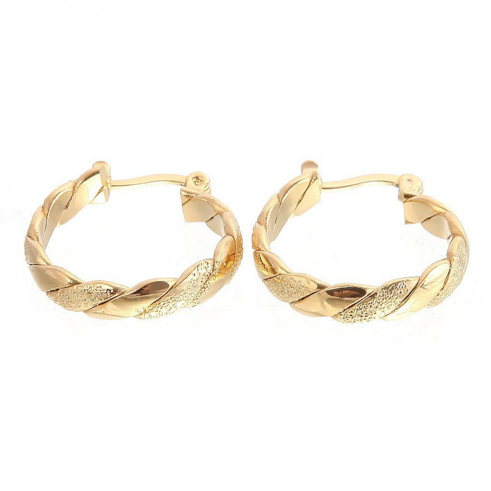 14k Gold Hoops Earrings for Christmas Parties V1237-ZY-203-4953