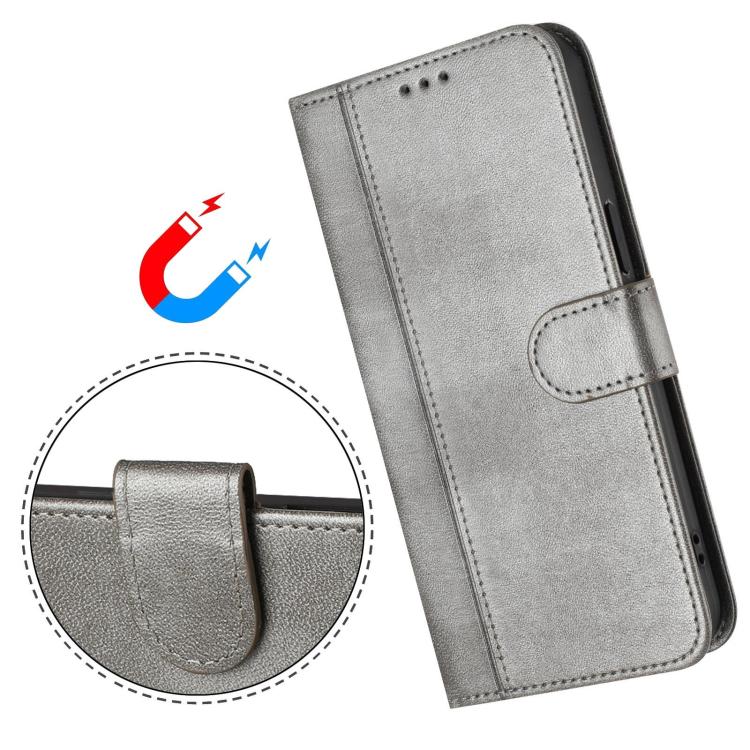 Samsung Galaxy A17 5G Case in Retro Leather with Line Stitching Grey_max Grey V1237-ZY-203-5303