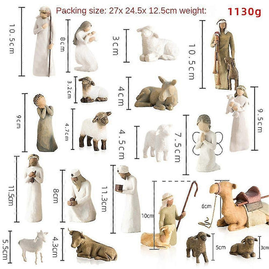 Willow Tree Nativity Scene Figurines Set Statue Hand Painted Decor Christmas Gift_yux V1237-ZY-203-5336