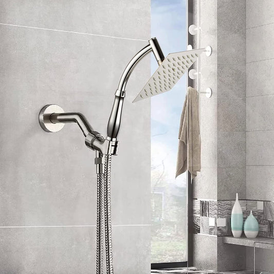 Powerful Rain Shower Head - High Pressure Rain Shower Heads - Large Square Shower Head with Chrome Finish - V1237-ZY-203-5388