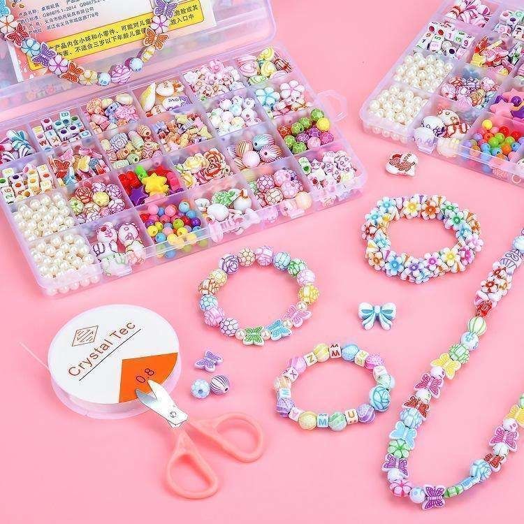 500pcs Acrylic Beads Mix for Jewelry Making, DIY Bead Box, MultiColor V1237-ZY-506-0051
