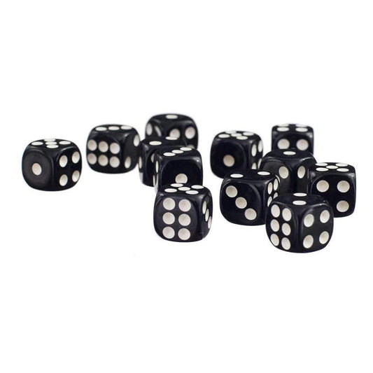 100-pack Black Dice, Six-sided for Party Games Puzzles V1237-ZY-506-0093