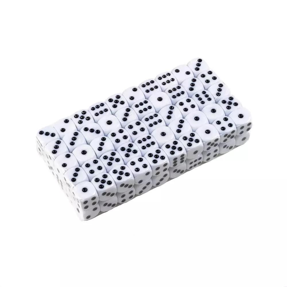 100-pack Black Dice, Six-sided for Party Games Puzzles V1237-ZY-506-0093