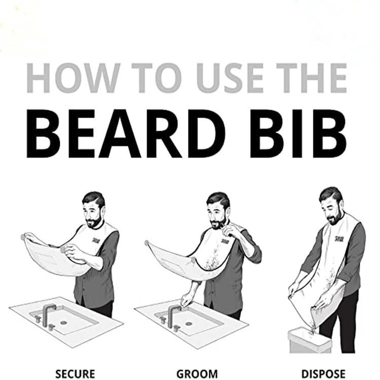 Barber Cape Black, Apron for Shaving & Beard Collection V1237-ZY-506-0155