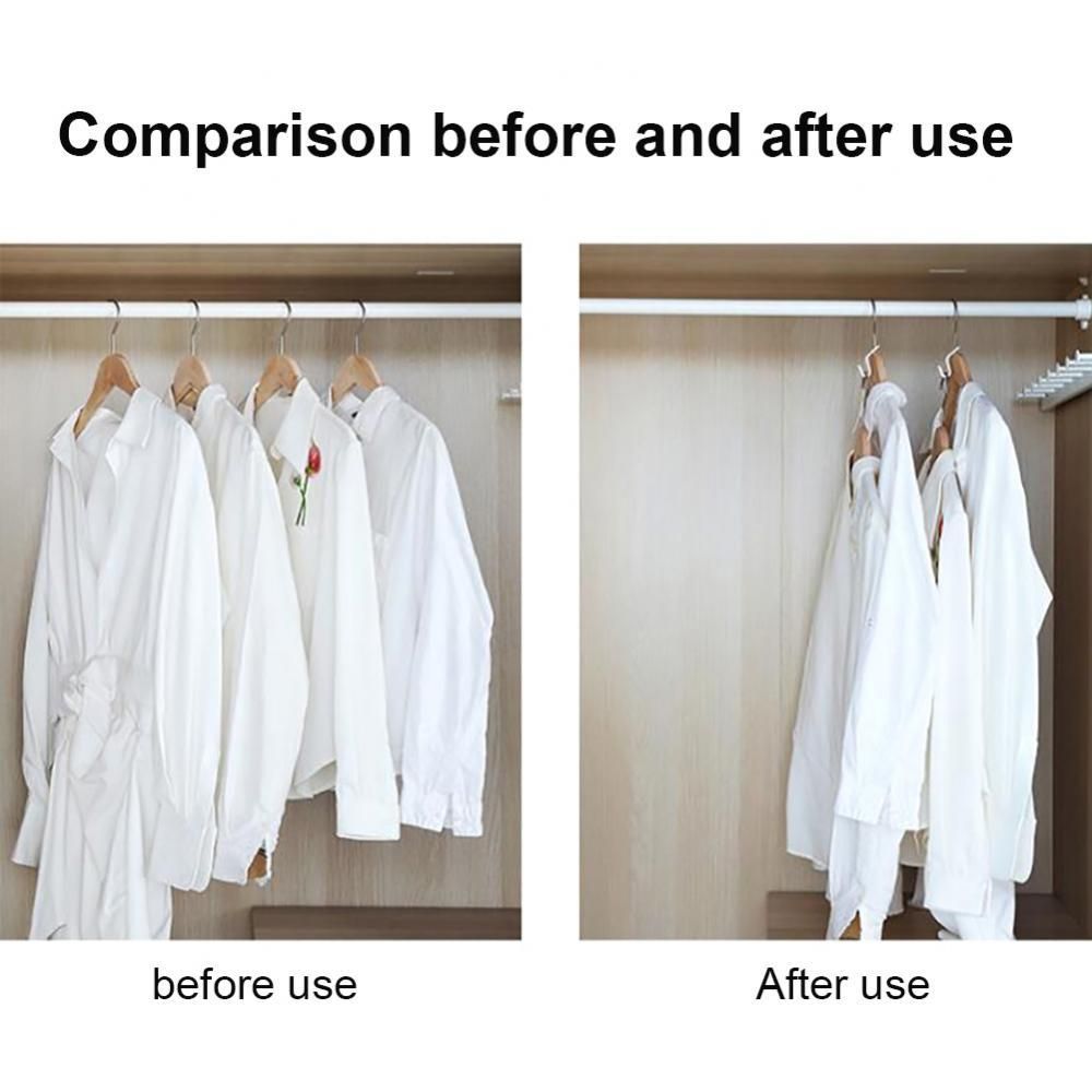 10-pack White Clothes Hangers with Connecting Hook, Organizer V1237-ZY-506-0157
