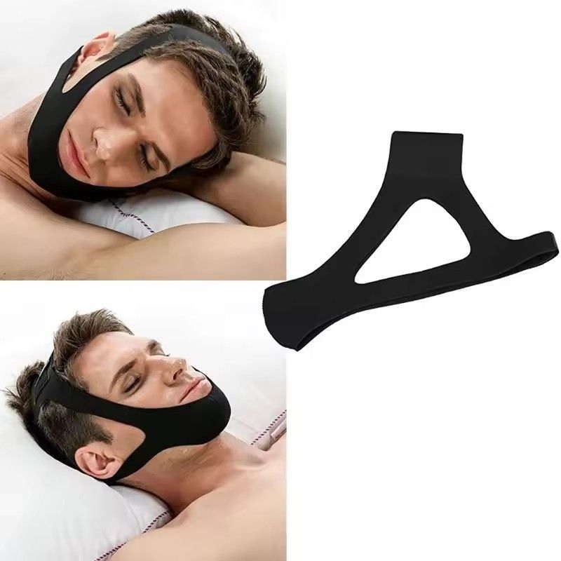 Adjustable Anti Snoring Chin Strap, Black, Stop Snoring Belt V1237-ZY-506-0190