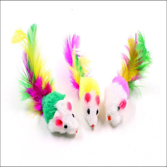 3pcs Cat Toy with Springy Mouse and Bell V1237-ZY-506-0211