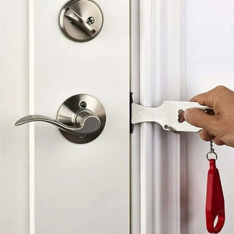 Portable Door Lock with Increased Security, MultiColor V1237-ZY-506-0300