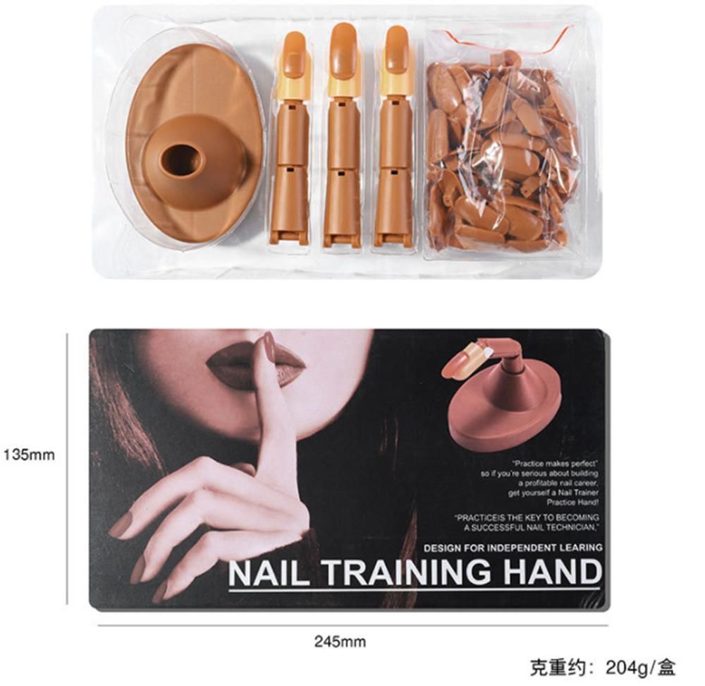 Practice Finger with Tips Nail Training Finger, Brown V1237-ZY-506-0348