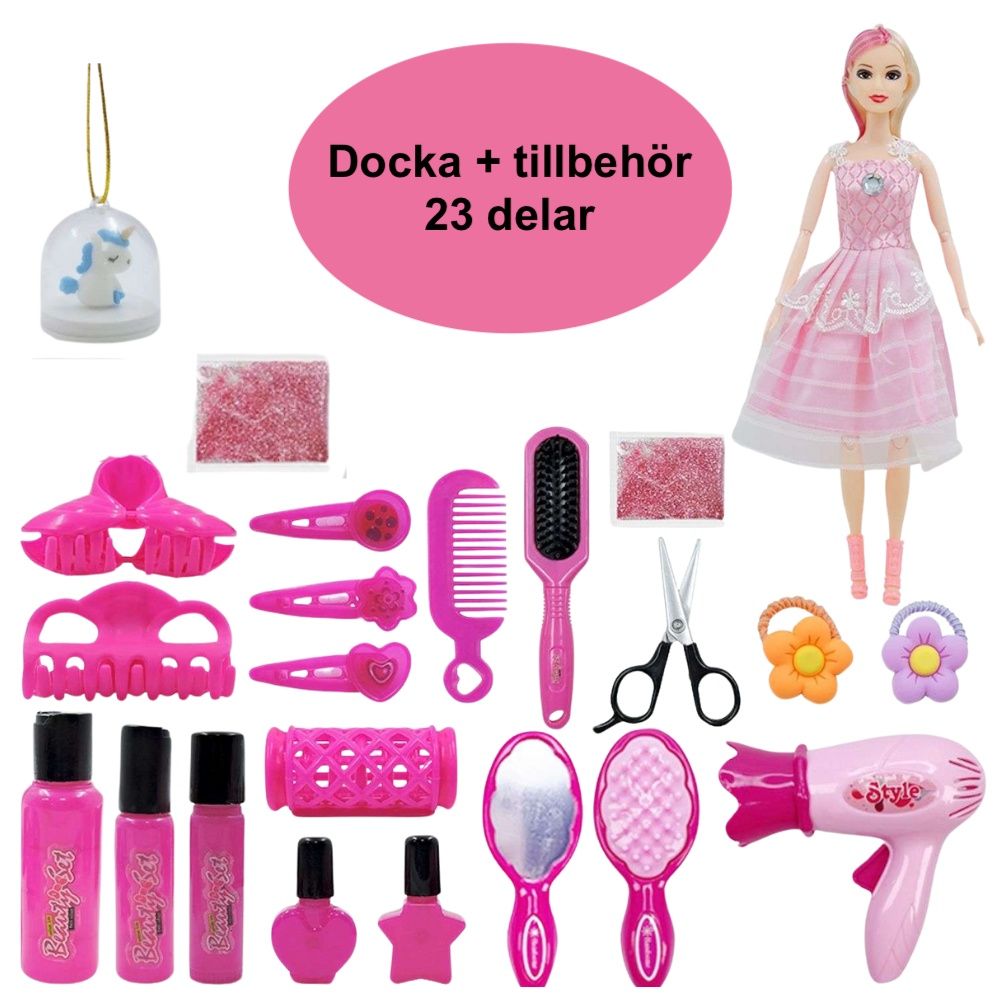 23-Piece Doll with Accessories, Barbie-Inspired Style MultiColor V1237-ZY-506-0419