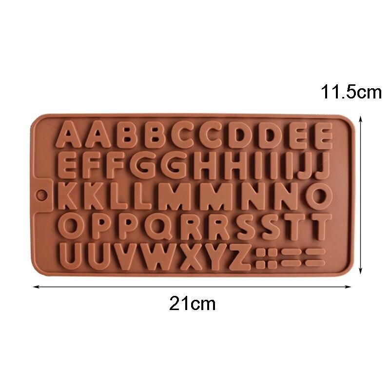 Alphabet Chocolate Mold, Letters Ice Mold, Praline Mold, Brown V1237-ZY-506-0574