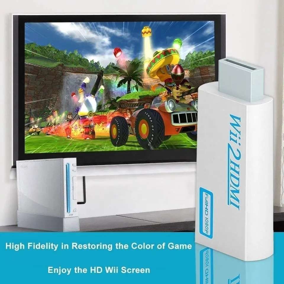 Wii to HDMI Adapter White, Compatible with Nintendo Wii Full HD 1080p V1237-ZY-506-0765
