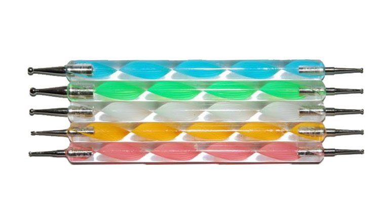 5pcs nail art dotting tool pens, MultiColor V1237-ZY-506-0768
