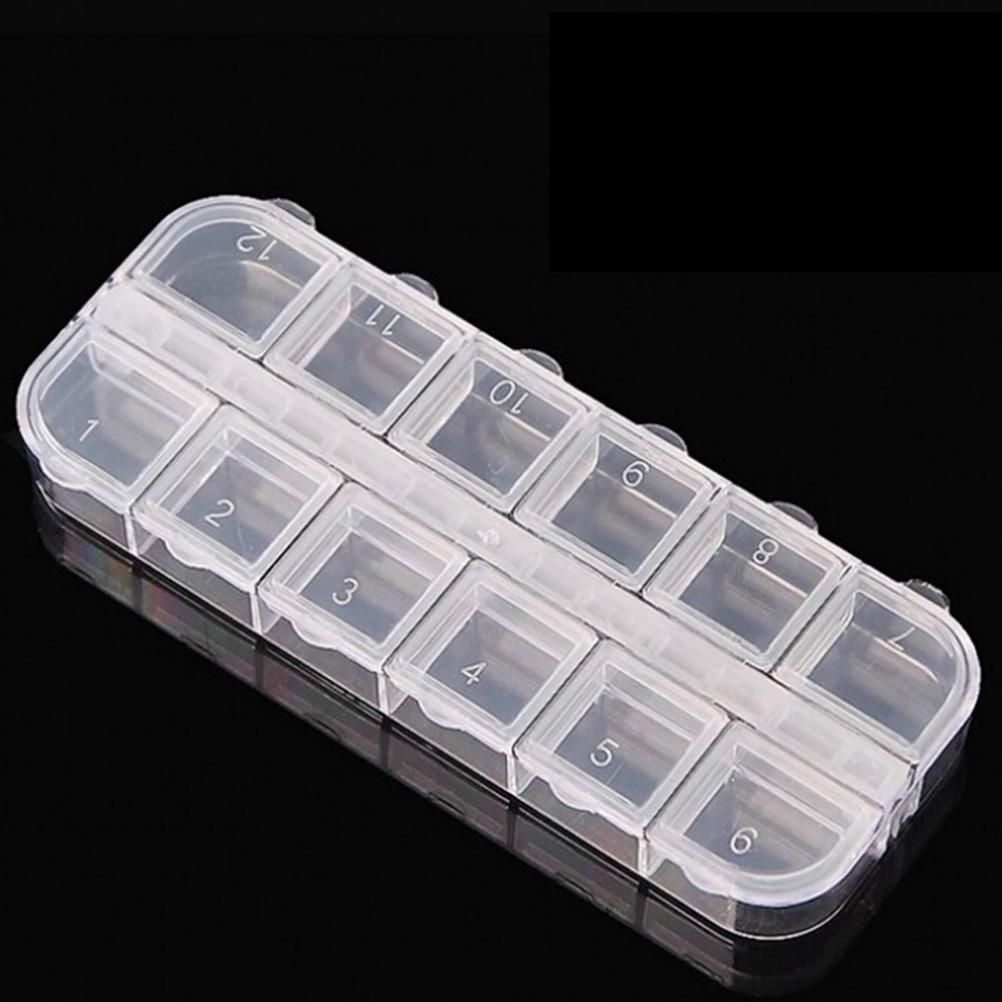 12-compartment transparent storage box, 13 x 5 cm V1237-ZY-506-0772
