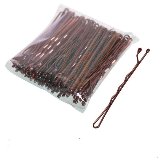 100pcs Brown Hair Clips - Hairpins V1237-ZY-506-0825