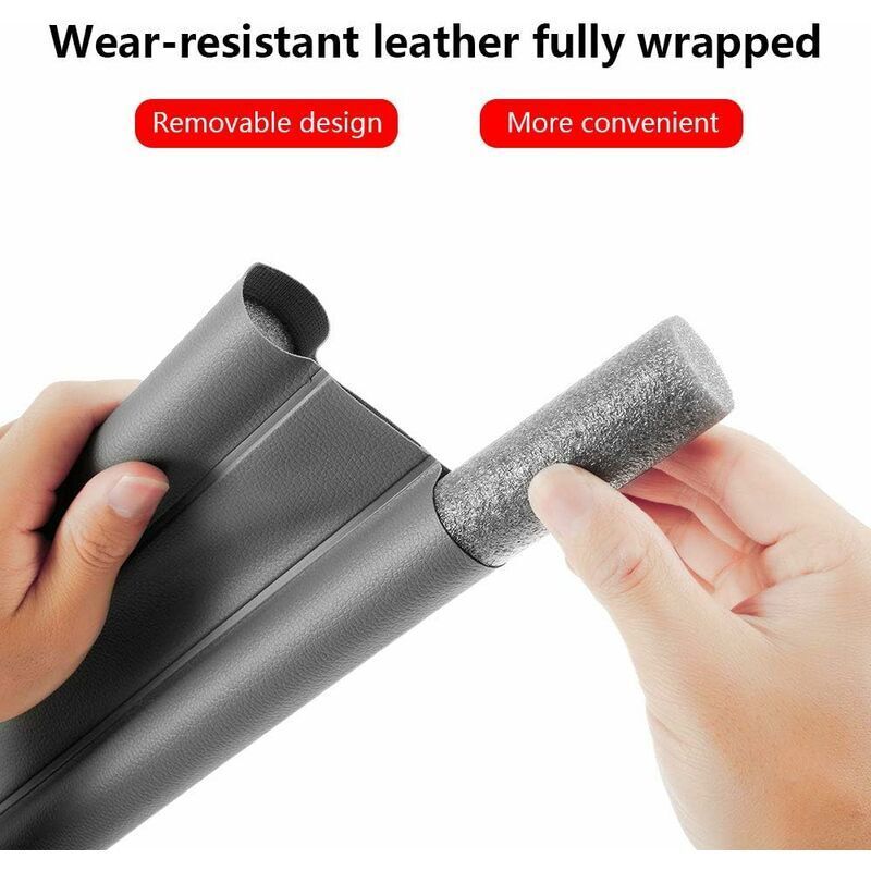 1 Pack Double Insulated Door Draft Stopper Grey Noise and Cold Protection V1237-ZY-522-0004