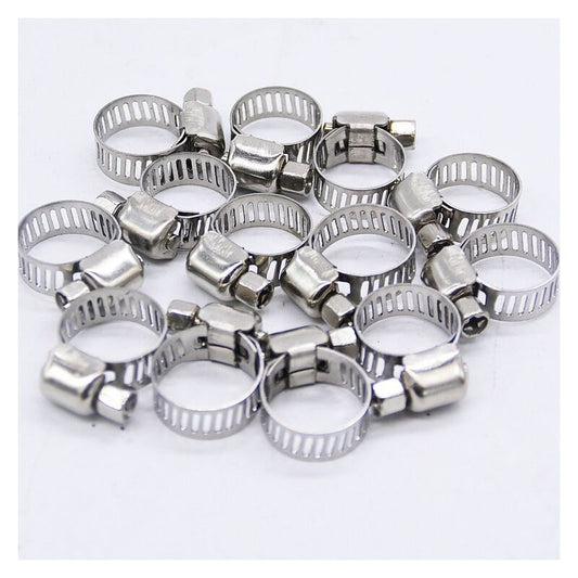 Adjustable Stainless Steel Hose Clamps for Fuel Lines Rubber Pipes and Fixed Clips, 13 to 19mm V1237-ZY-522-0056