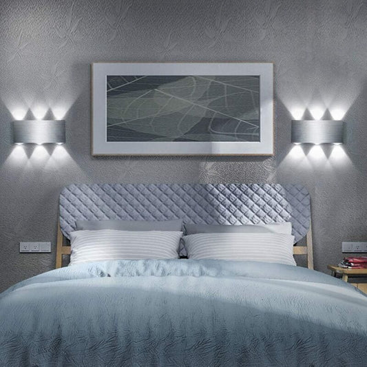 LED Wall Light 18W Indoor Square Aluminum Up Down Lamp Cool White for Bedroom Office Hallway V1237-ZY-522-0062