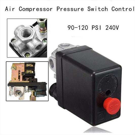 240V 16A Port 90PSI 120PSI Air Compressor Pressure Switch Control Regulator with Measurements for Rapid V1237-ZY-528-053