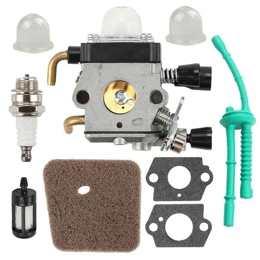 Carburetor Kit Compatible with Stihl FS38 FS45 FS46 FS55 KM55 with Fuel Line and Air Filter V1237-ZY-528-112