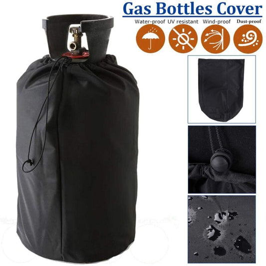 Propane Tank Cover 210D Oxford Waterproof UV Resistant Gas Bottle Cover with Adjustable Cords V1237-ZY-528-120
