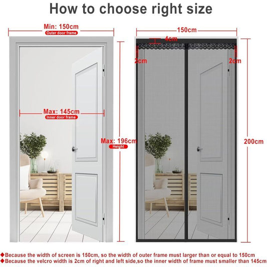Magnetic Mosquito Net Door Curtain Mosquito Net for Door Anti Mosquito Curtain Sliding Mosquito Net Door, V1237-ZY-528-127