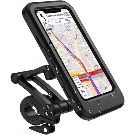 Bike Cell Phone Holder, Waterproof Smartphone Holder with Touch Screen, 360 Swivel, Height Adjustable for up V1237-ZY-528-137