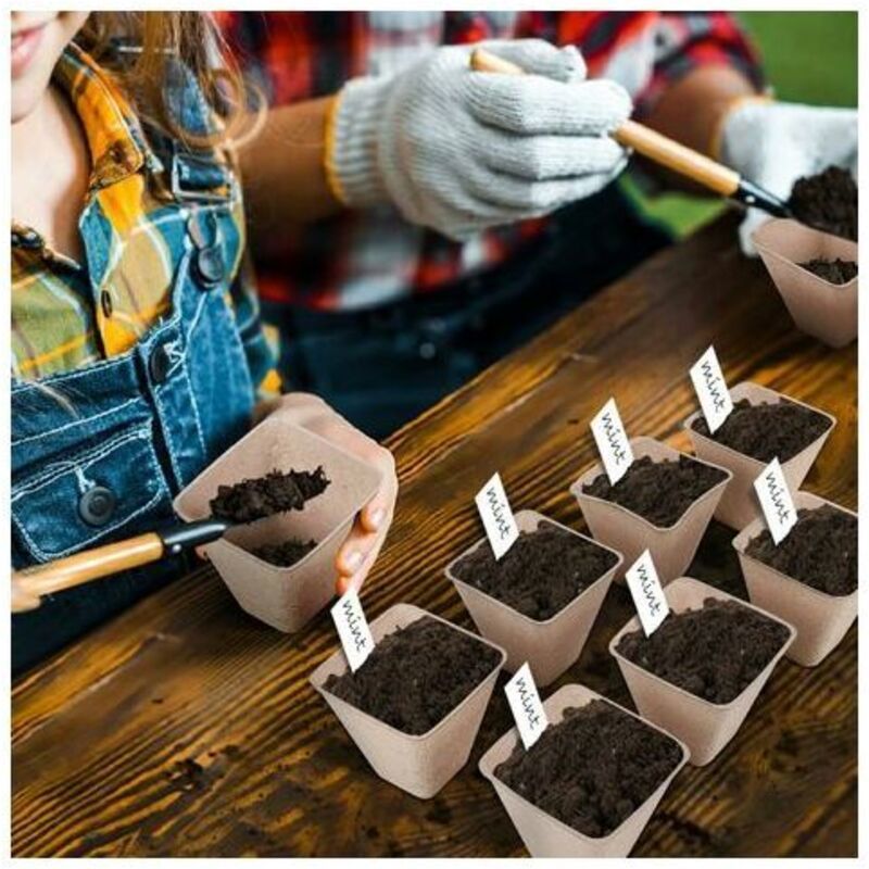 120 Pieces Biodegradable Seedling Pots, Biodegradable Pots, Biodegradable Seedling Pots for Seedlings, for V1237-ZY-528-182