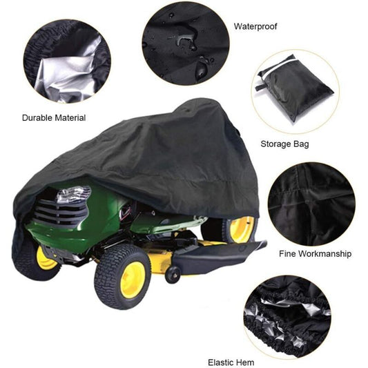 Waterproof Riding Lawn Mower Cover UV Protection for Garden Tractor, XL, 183 x 137 x 117cm V1237-ZY-528-207