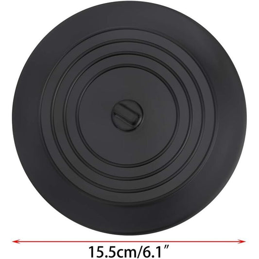 2 Pack Universal Silicone Rubber Drain Stopper, for Kitchen Sink, Bathroom Sink black, 15cm V1237-ZY-528-213