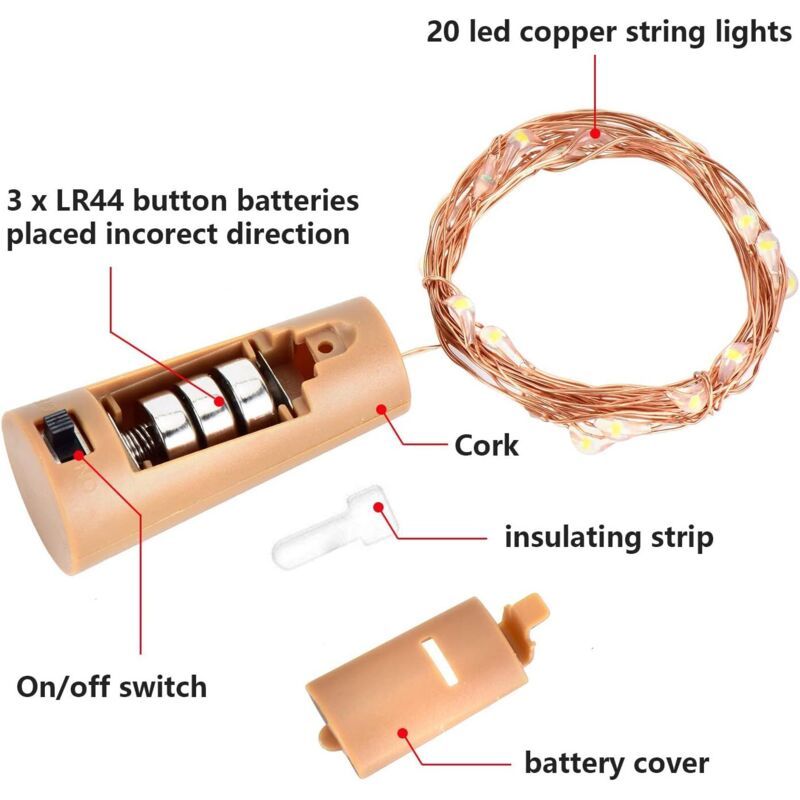 12 Pieces LED Bottle Light, 100cm V1237-ZY-528-253