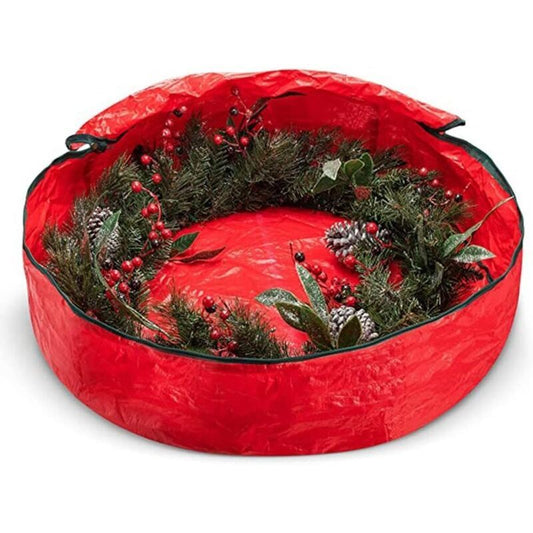 Garden Furniture Cover Christmas Wreath Storage Bag 30 Inch Garland Container, Red, 70 x 20cm V1237-ZY-528-295