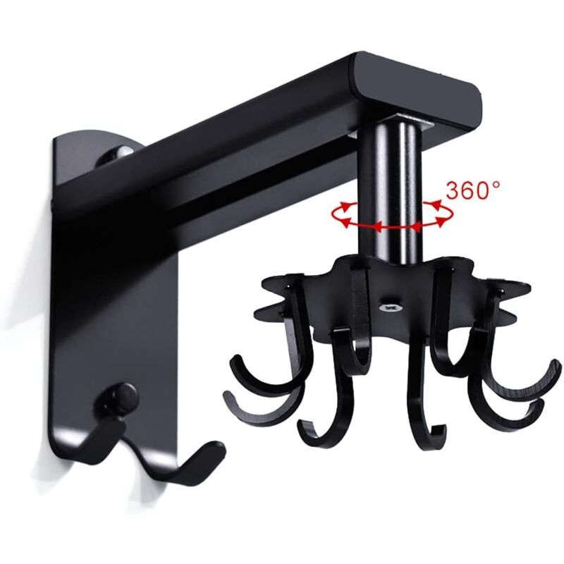 Rotating Wall Hook for Kitchen, 360 Rotatable Kitchen Utensil Holder, Wall Mounted Kitchen Utensil Holder V1237-ZY-528-302