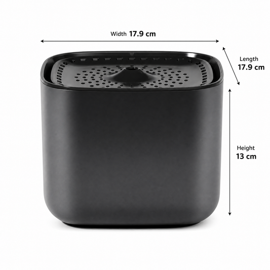 Black 3L/101oz Automatic Cat Water Fountain,6 Filter Included, Pet Water Dispenser with USB Wired V1243-XC528CATFOUNTAINBLACK6FILTERS