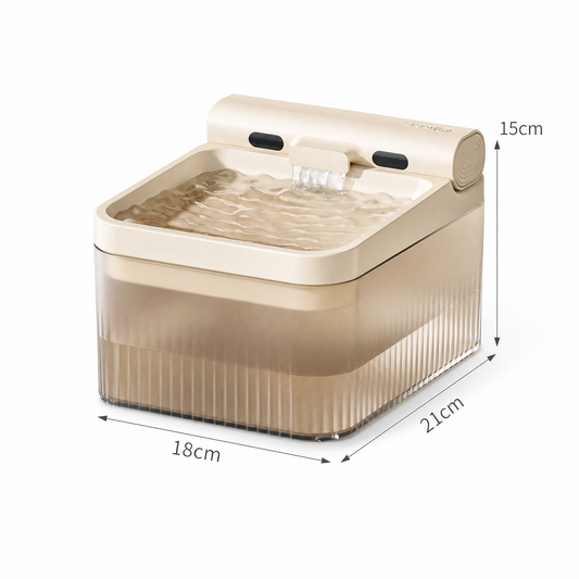Cream White Cat Water Fountain 3L,6 Filters Included, Cordless Pet Water Dispenser for Cats & Small V1243-YSJ1008CATWATERFOUNTAINCREAMWHITEFILTERS