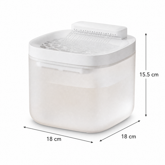White Cat Water Fountain 3L,6 Filters Included, Wired Pet Water Dispenser for Cats & Small Dogs, V1243-YSJ1101CATWATERFOUNTAINWHITEFILTERS